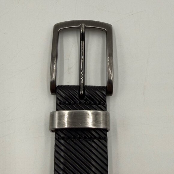 Remo Tulliani Italian Calfskin Leather Belt Mens Size 34 Black Dress Casual - Picture 2 of 9